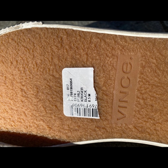 Vince Men’s size 8.5 black mules fleece lined main image 5